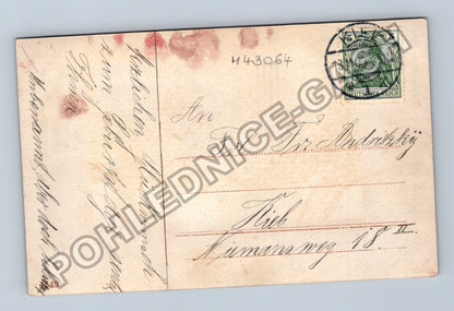 Pohlednice chlapec s kornoutem květin (M43064)