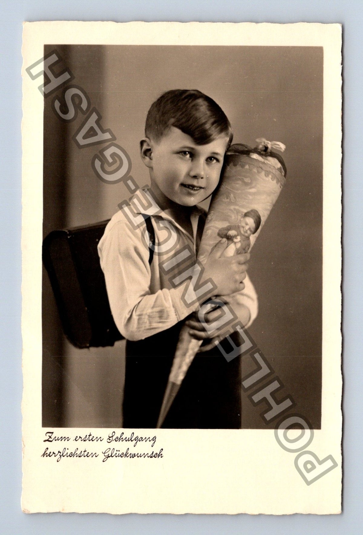 Stará fotografie Německo chlapec s kornoutem do školy 1941 (M43072)