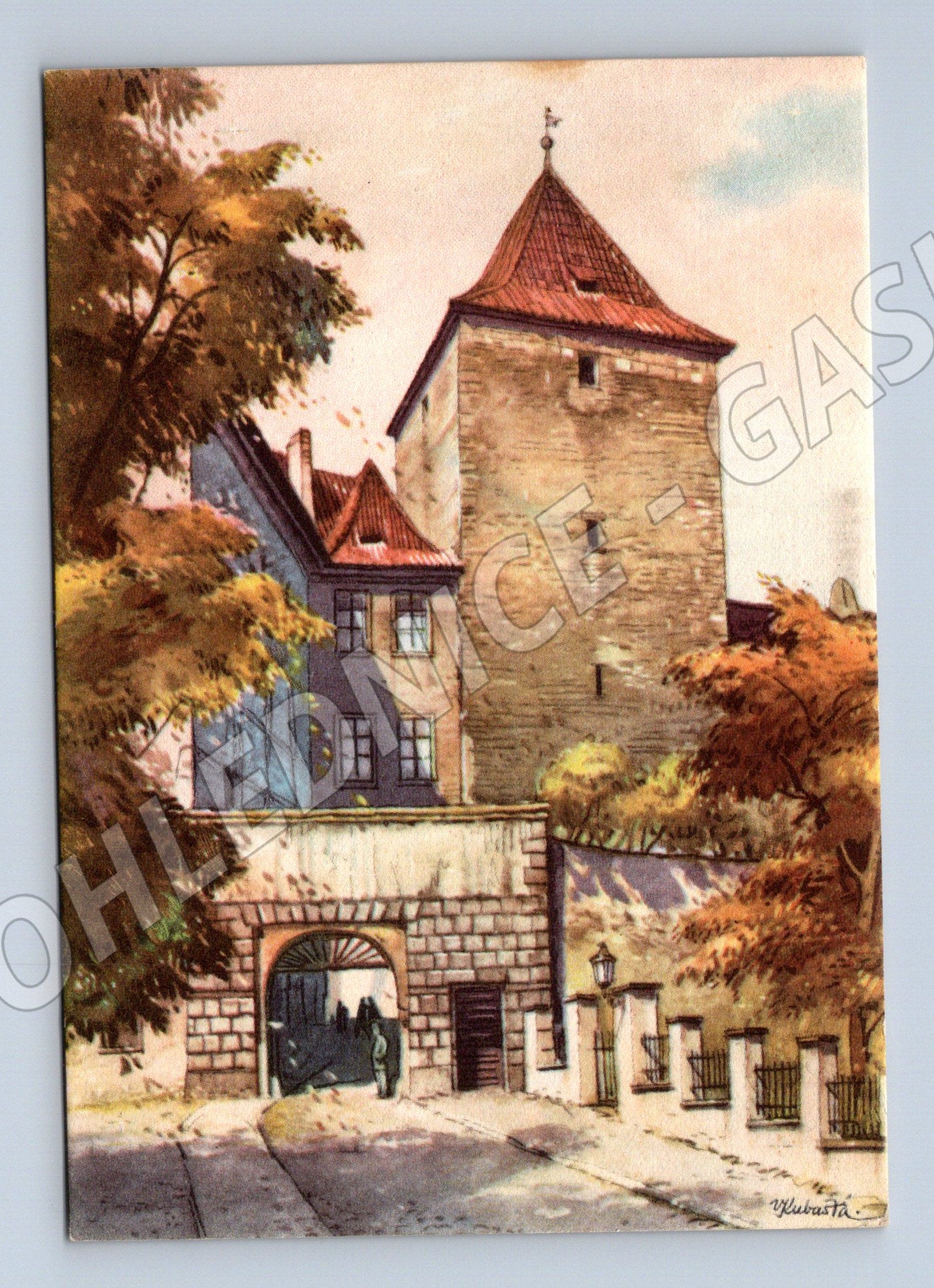 Pohlednice Praha Černá věž Vojtěch Kubašta (M4308)