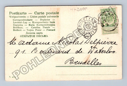 Pohlednice Belgie děti s květinami (M43088)