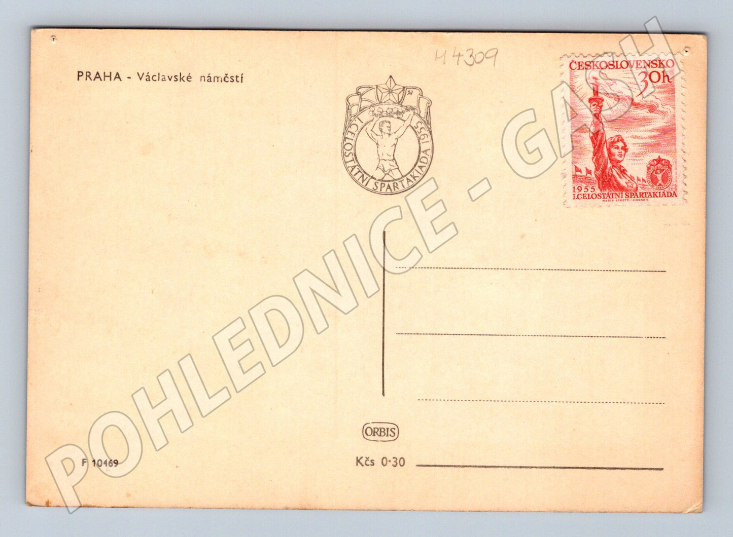 Pohlednice Praha Václavské náměstí tramvaje sv. Václav (M4309)