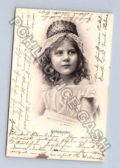 Pohlednice Německo dívka s čepcem Rothkäppchen 1903 (M43091)
