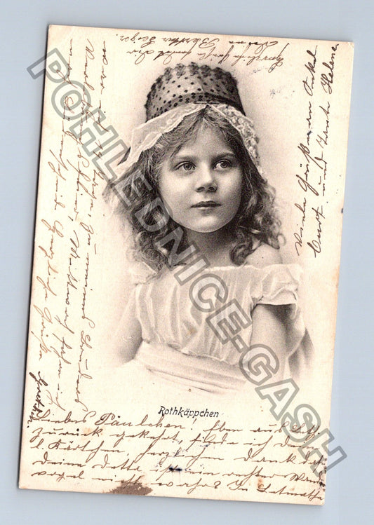 Pohlednice Německo dívka s čepcem Rothkäppchen 1903 (M43091)