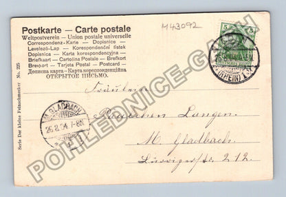 Pohlednice Německo dítě u stolu s pivem 1904 (M43092)