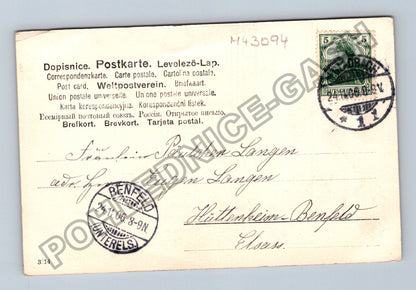 Pohlednice Německo dívka s košíkem zeleniny 1906 (M43094)