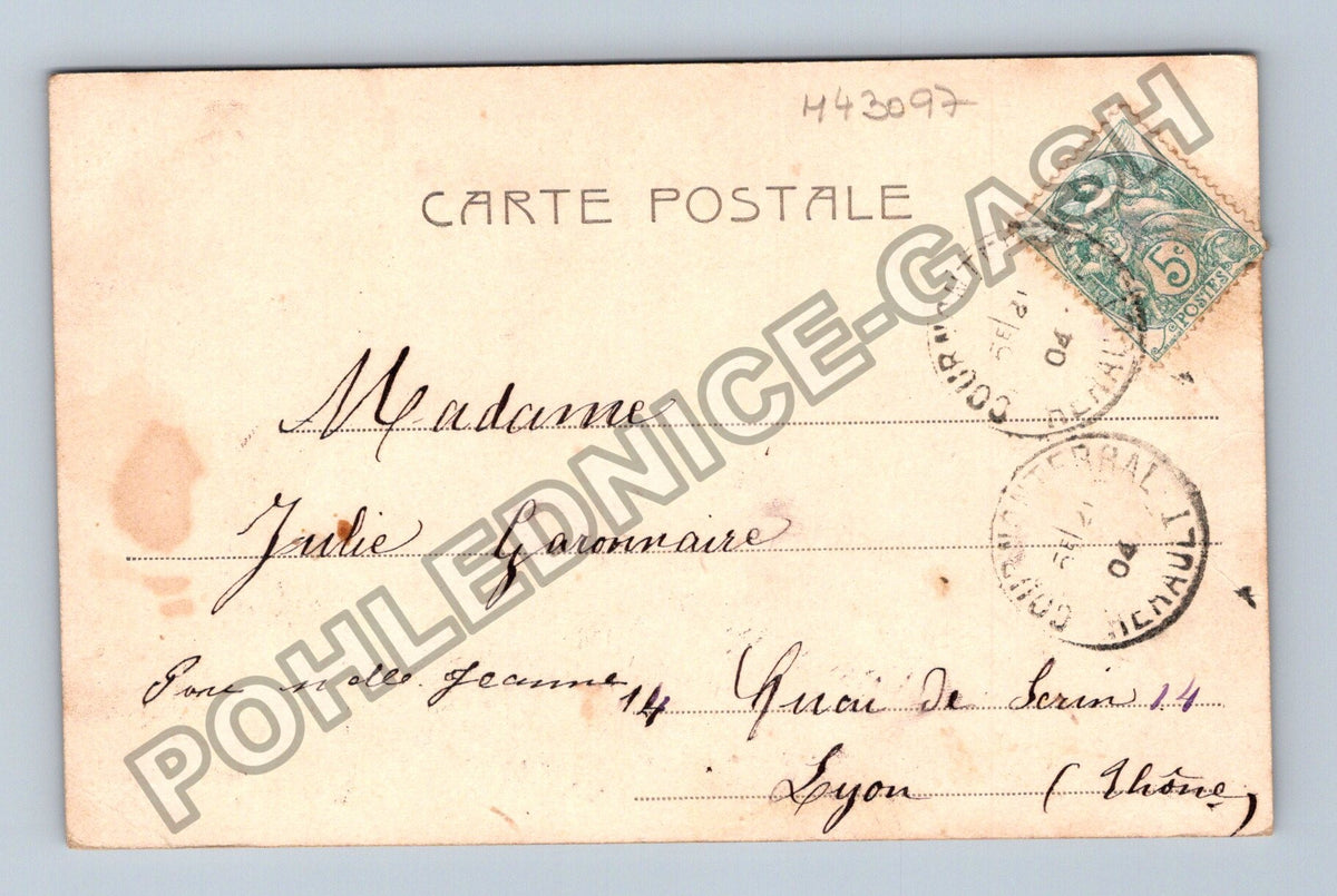 Pohlednice Francie Dítě v koši Porte bonheur 1904 (M43097)