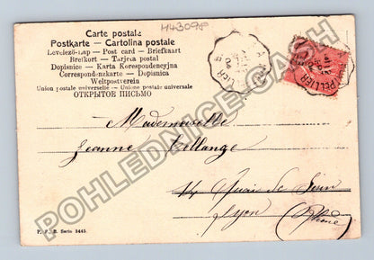 Pohlednice Francie dívka s tenisovou raketou (M43098)
