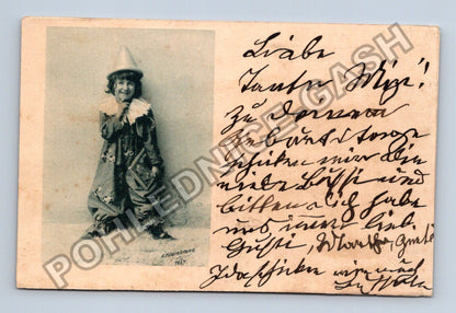 Pohlednice Německo dítě v kostýmu klauna 1907 (M43099)