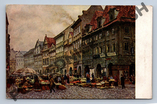 Pohlednice trh na Zelňáku Václav Malý (M431)