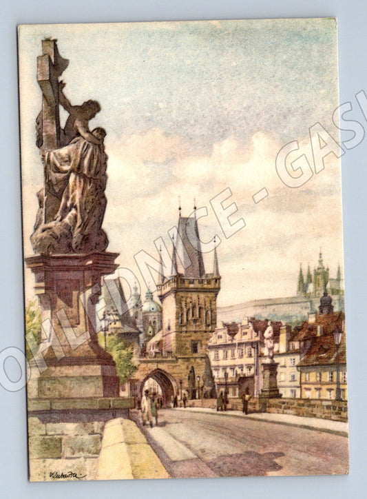 Pohlednice Praha Malostranská mostecká věž Kubašta (M4312)