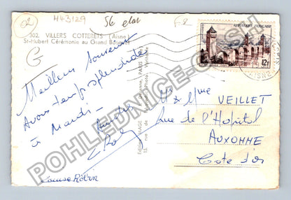 Pohlednice Francie Villers Cotterets lov se psy (M43129)
