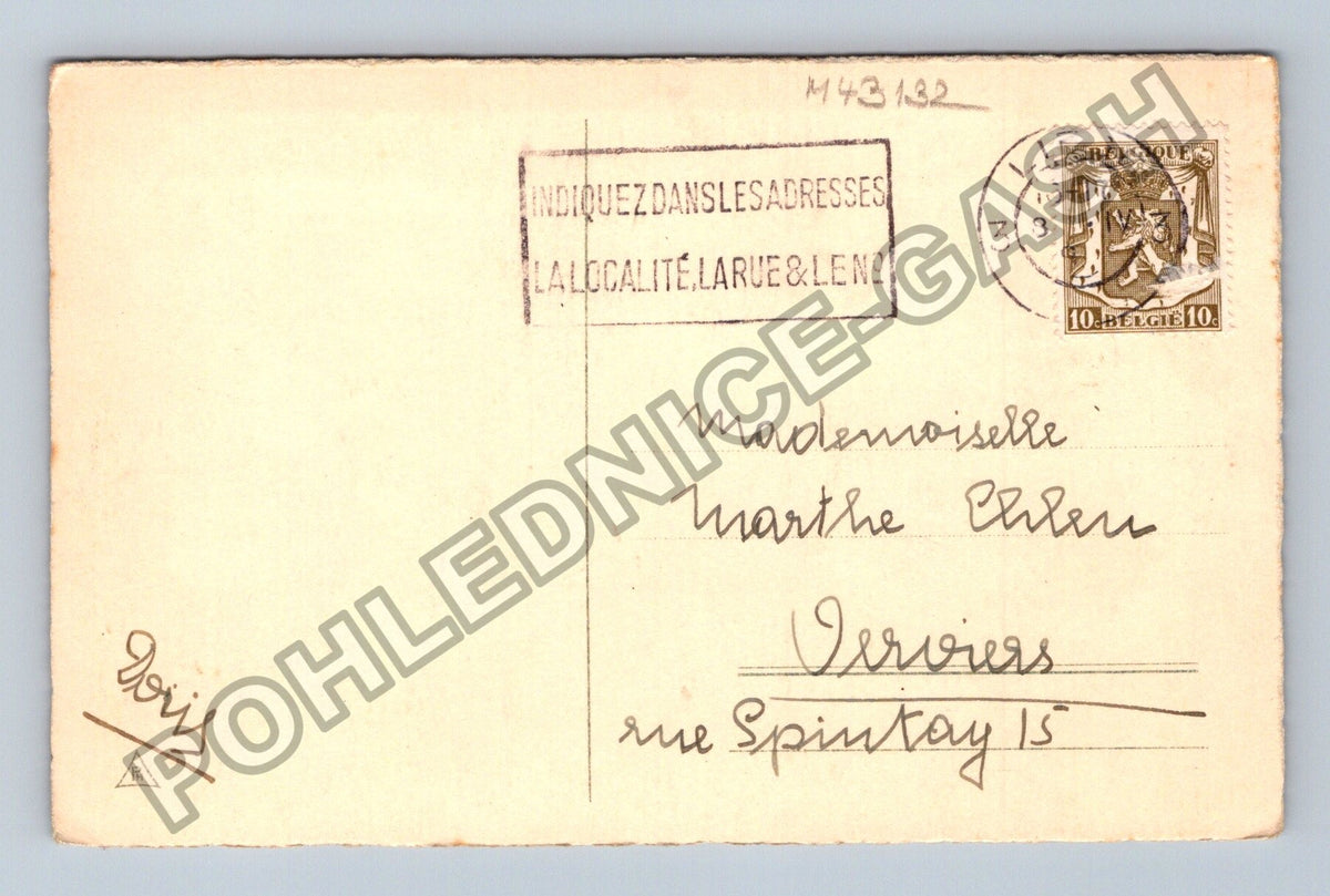 Pohlednice Belgie pes Die Gleichgültige (M43132)