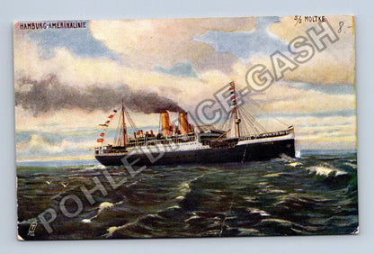 Pohlednice Německo parník S/S Moltke Hamburg-Amerikalinie (M43144)