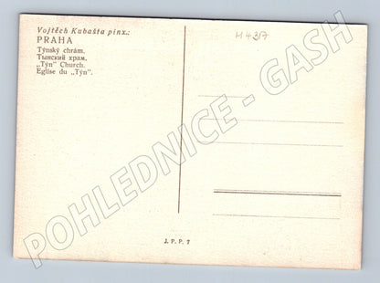 Pohlednice Praha Týnský chrám Staroměstské náměstí Kubašta (M4317)