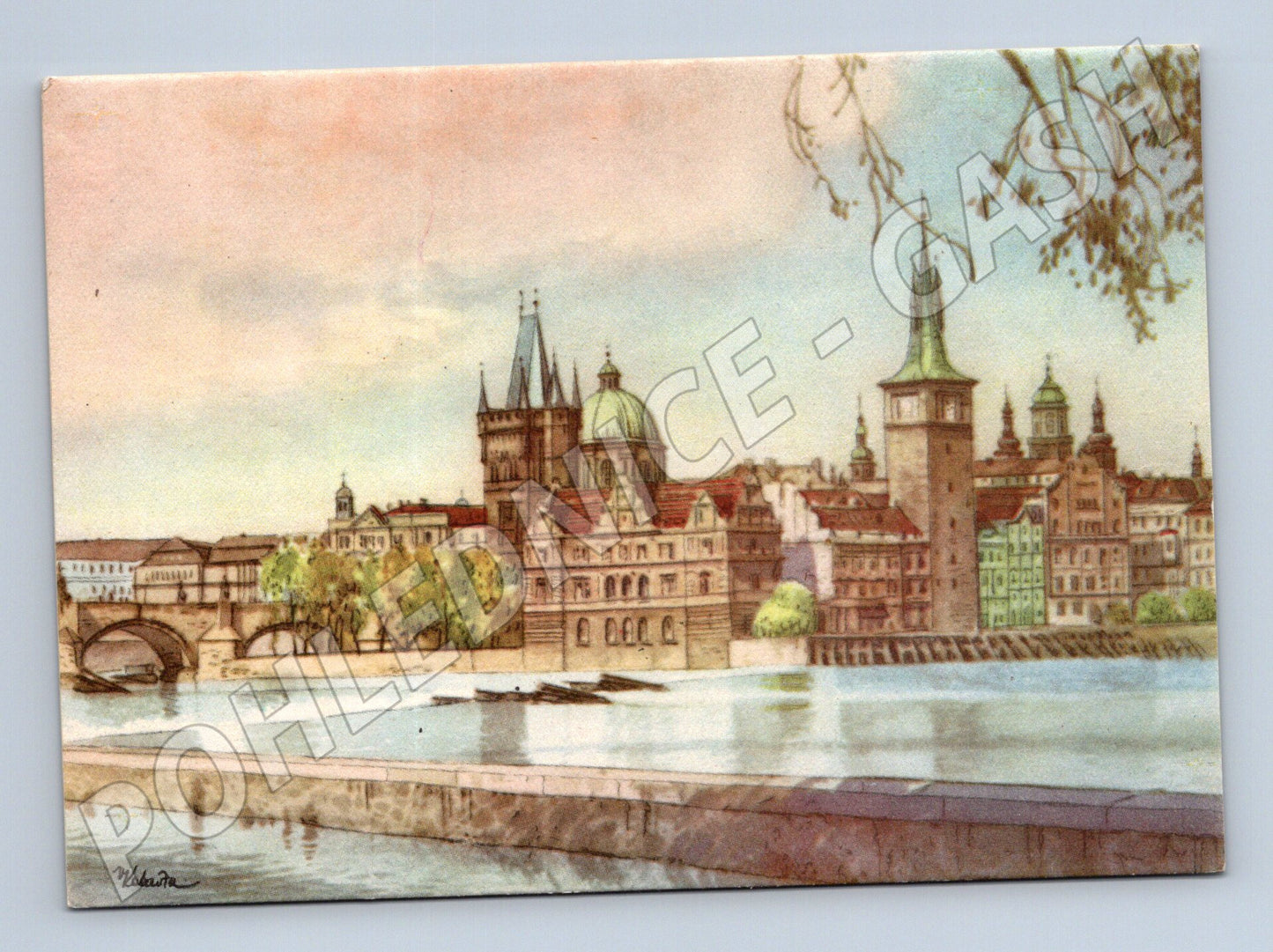 Pohlednice Praha Staroměstské mlýny Vojtěch Kubašta (M4319)