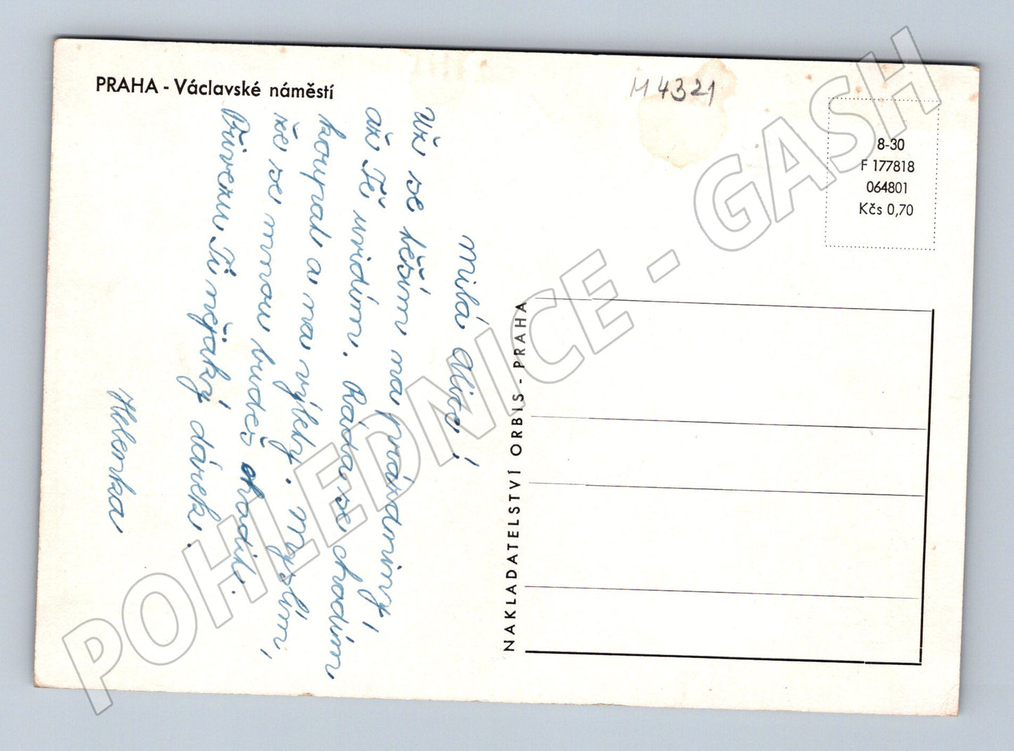 Pohlednice Praha Václavské náměstí historická barevná (M4321)