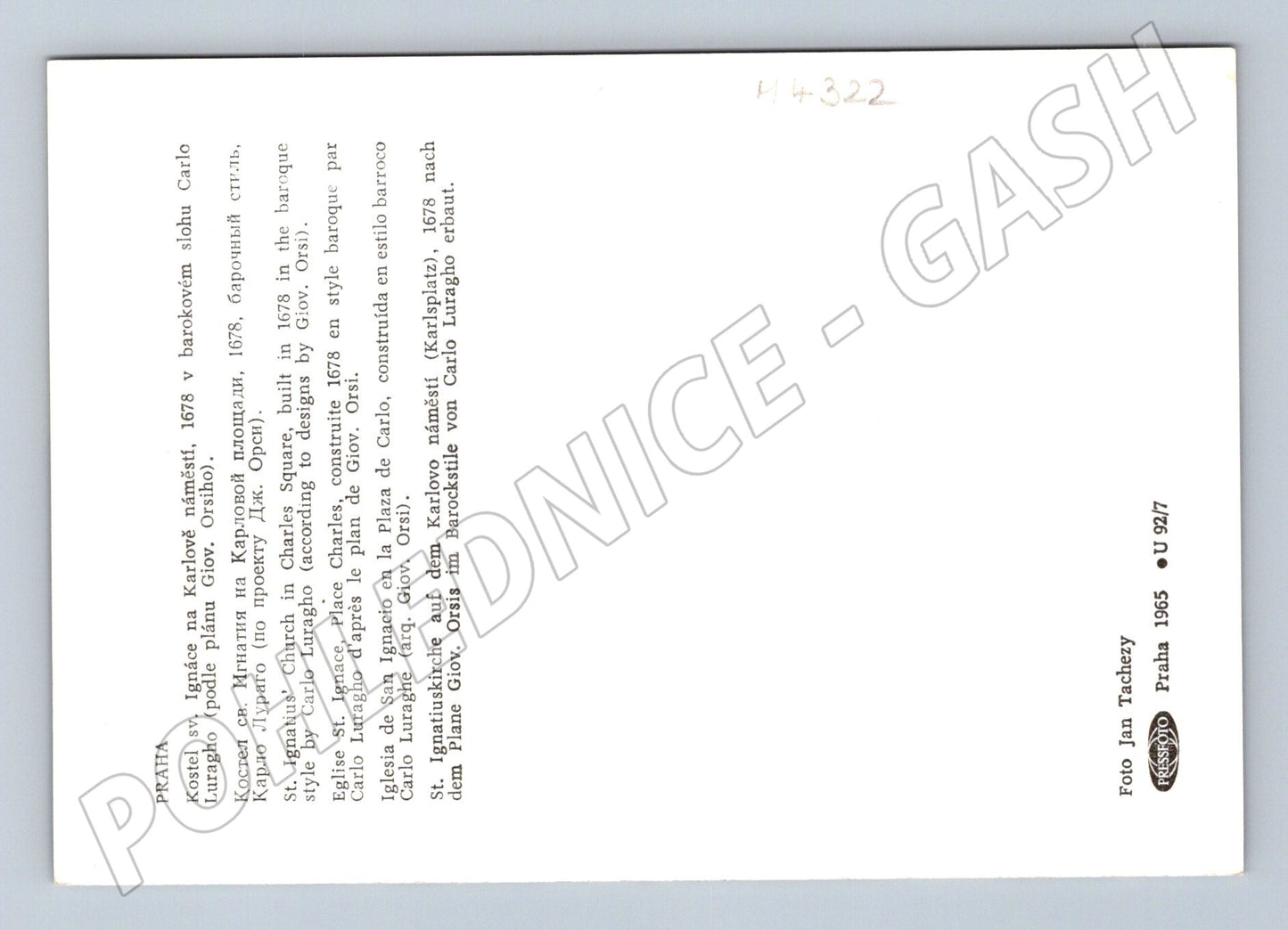 Pohlednice Praha kostel sv Ignáce Karlovo náměstí (M4322)