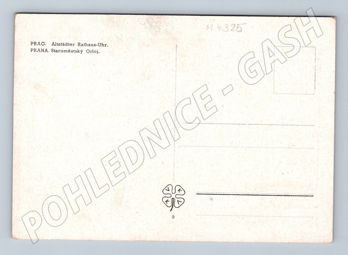 Pohlednice Praha Staroměstský orloj kolorovaný motiv (M4325)