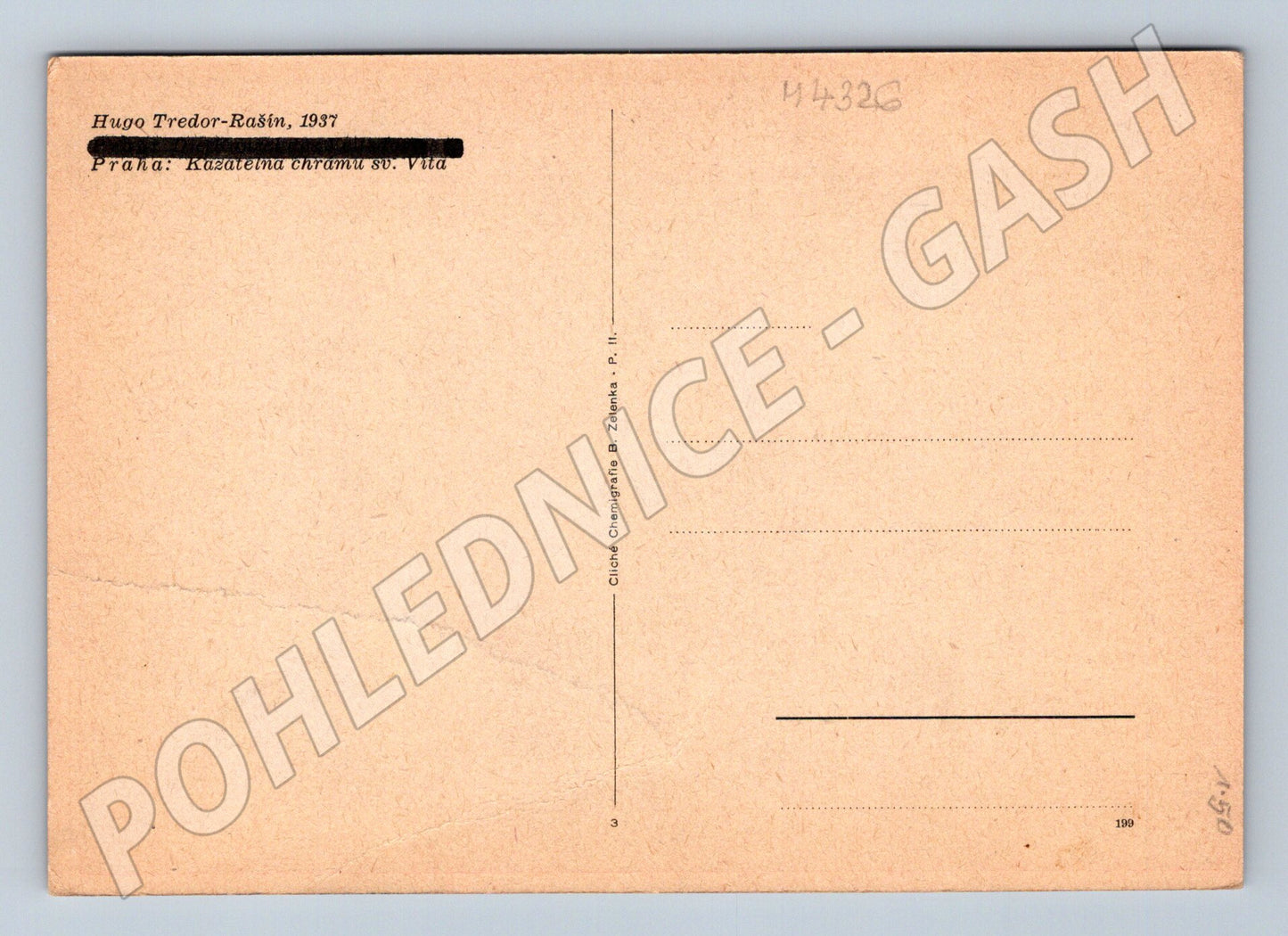 Pohlednice Praha kazatelna chrámu sv Víta 1937 (M4326)