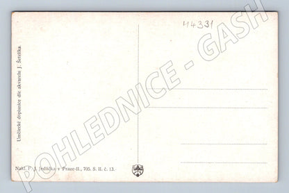 Pohlednice Praha Staroměstské náměstí akvarel Šetelík (M4331)