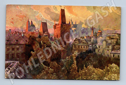 Pohlednice Praha Malostranské věže J. Šetelík (M4332)