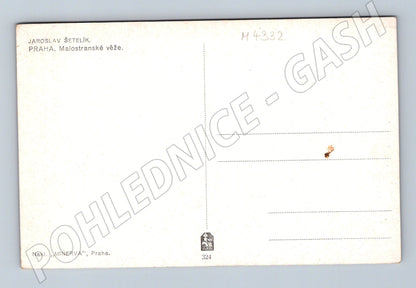 Pohlednice Praha Malostranské věže J. Šetelík (M4332)