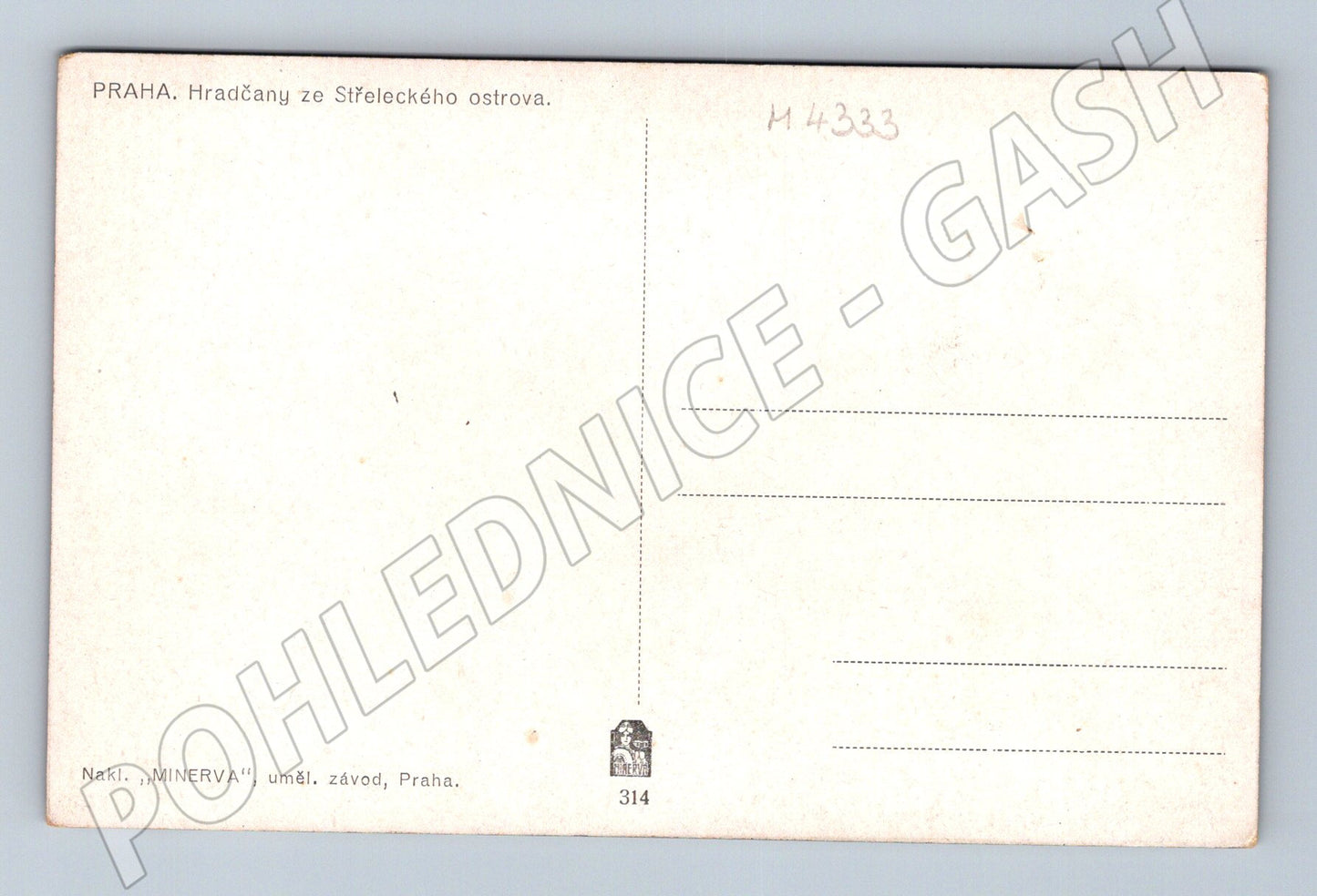 Pohlednice Praha Hradčany ze Střeleckého ostrova (M4333)