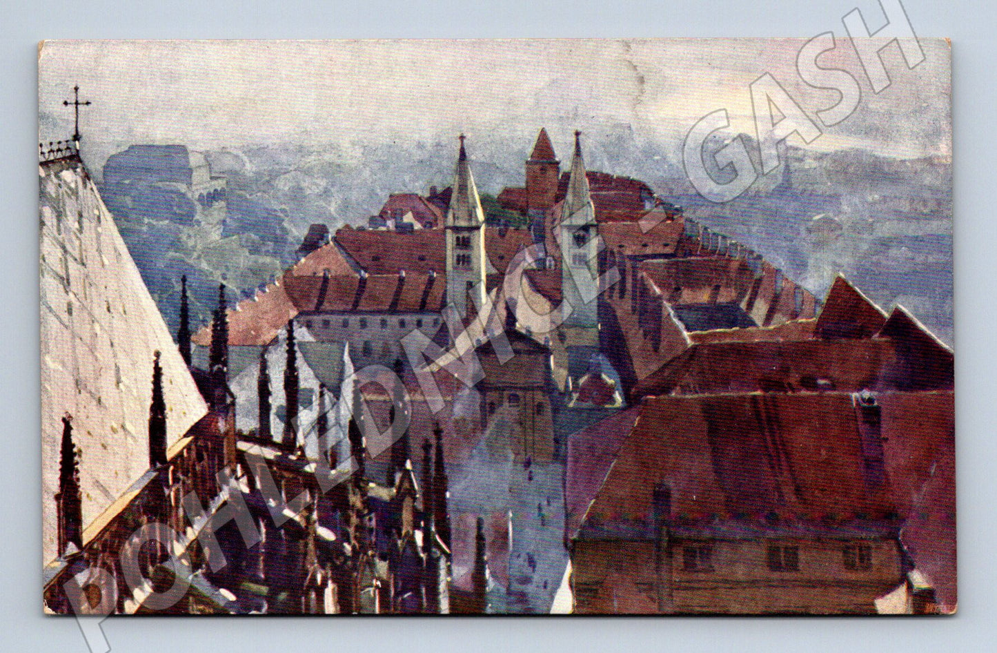 Pohlednice Praha z věže sv Víta historický pohled (M4334)