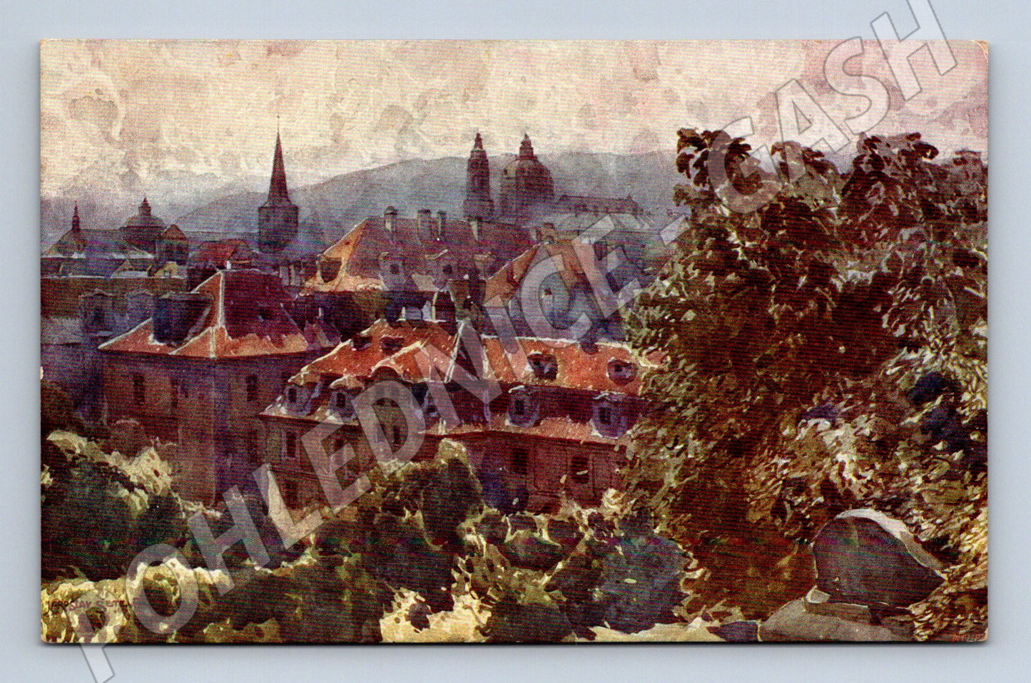 Pohlednice Praha Malá Strana z Letné historický motiv (M4337)