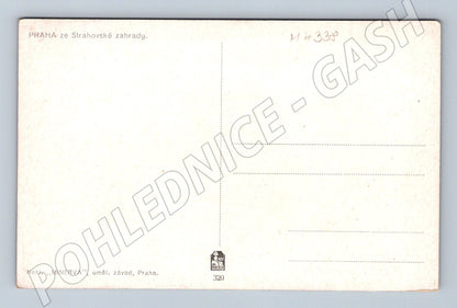 Pohlednice Praha ze Strahovské zahrady starý motiv (M4338)
