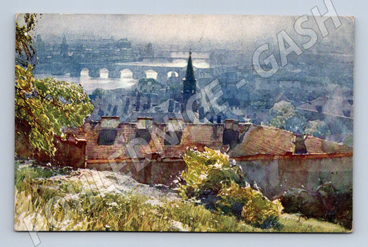 Pohlednice Praha z bašty historický pohled (M4339)