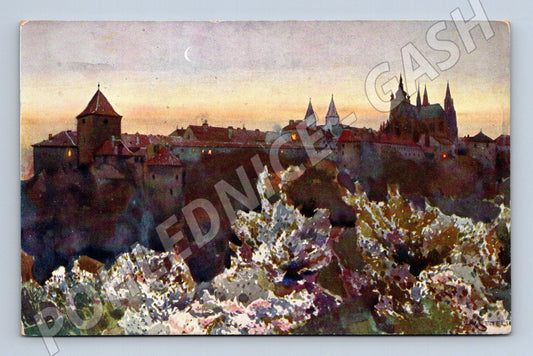 Pohlednice Praha Hradčany kolorovaná Šetelík Minerva (M4341)