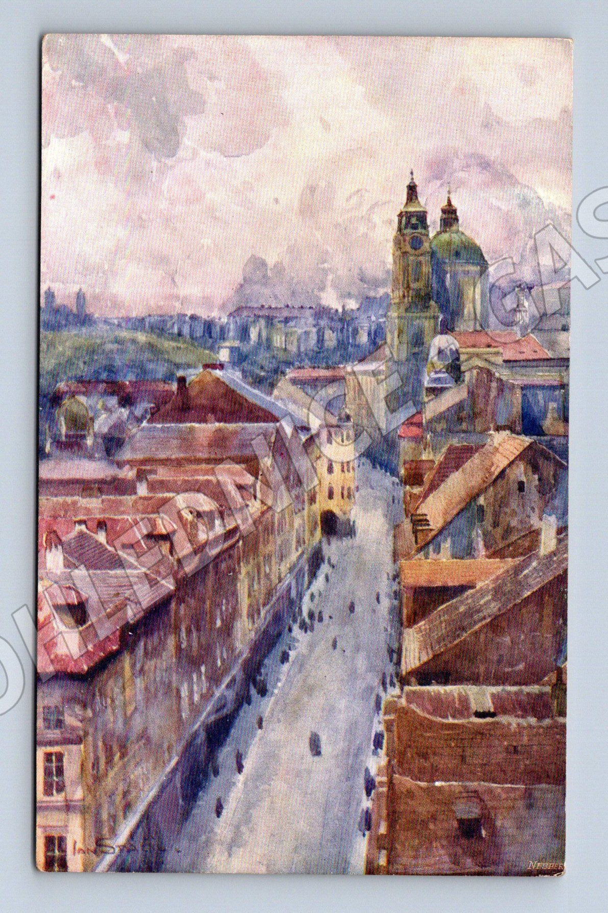 Pohlednice Praha Mostecká ulice Šetelík Minerva (M4342)