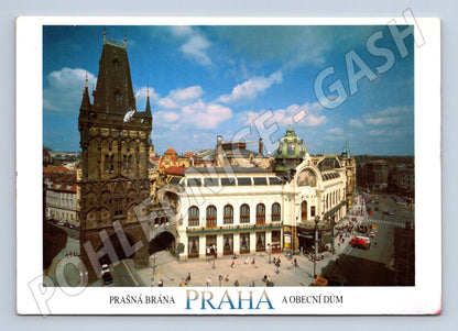 Pohlednice Praha Prašná brána a Obecní dům (M4344)