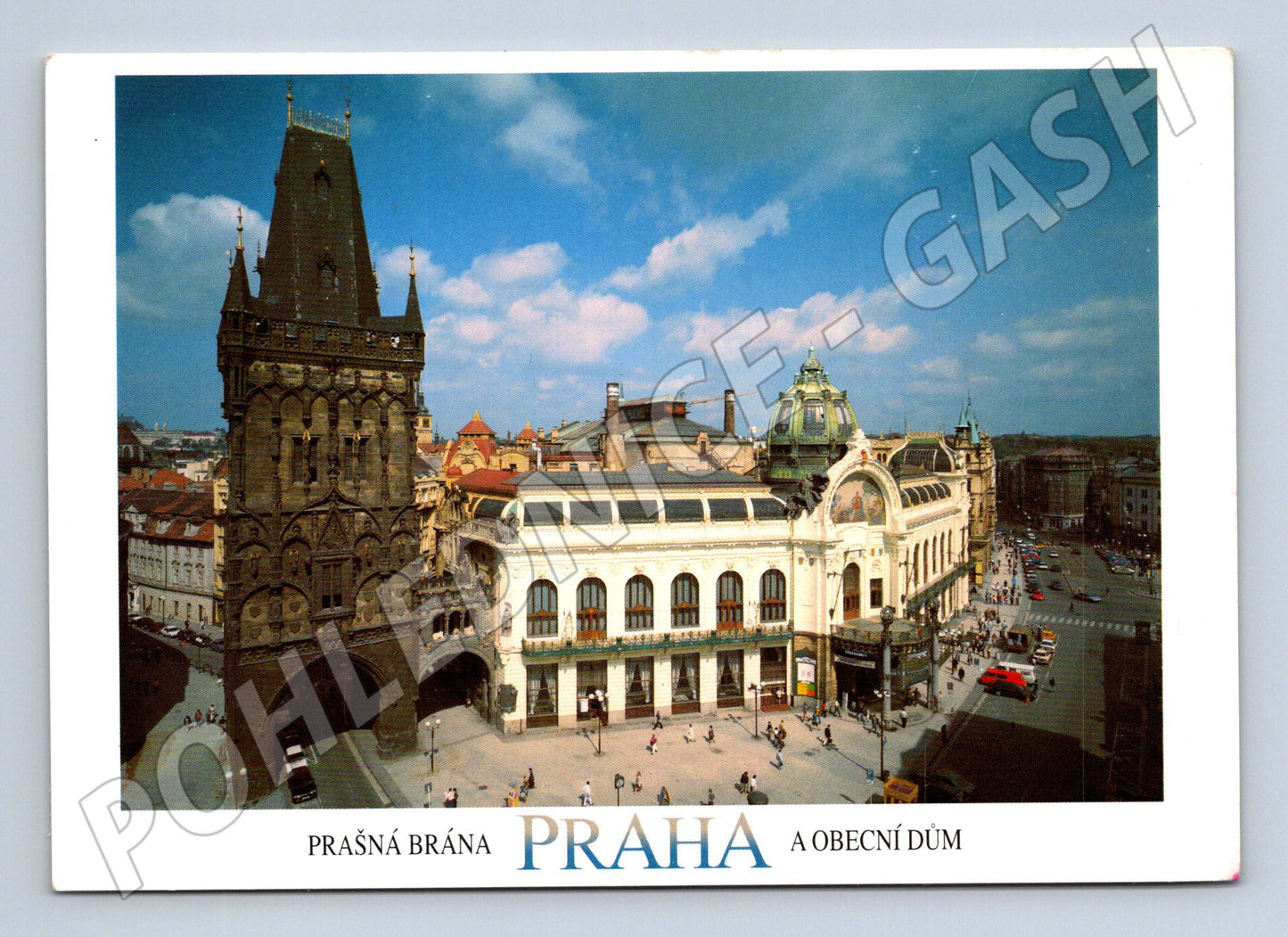 Pohlednice Praha Prašná brána a Obecní dům (M4358)