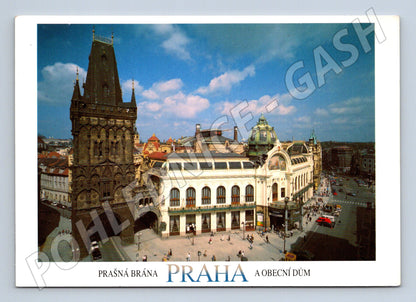 Pohlednice Praha Prašná brána a Obecní dům (M4359)