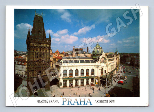 Pohlednice Praha Prašná brána a Obecní dům (M4361)
