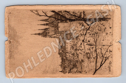 Pohlednice Praha Pražský hrad zimní motiv (M4382)