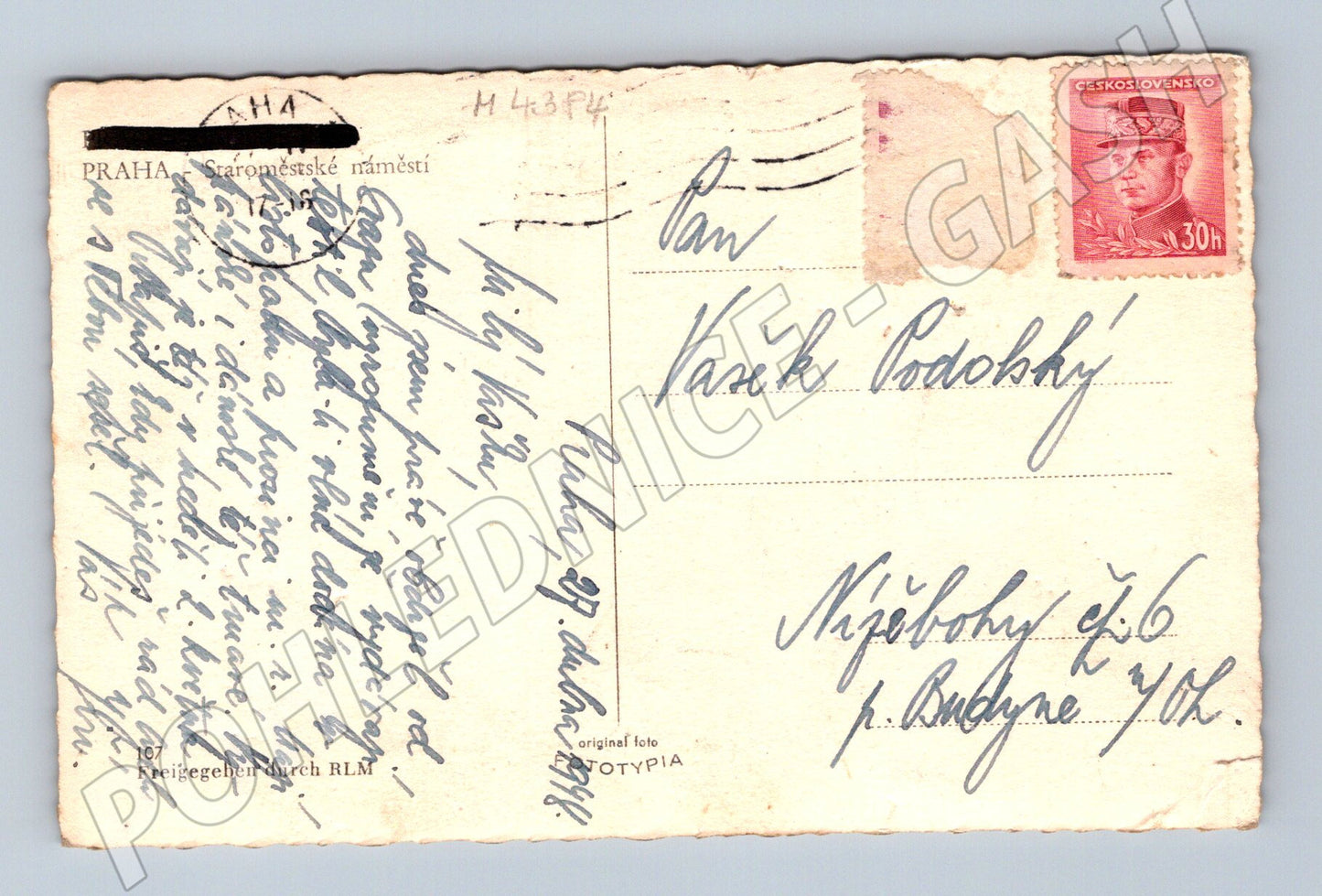 Pohlednice Praha Staroměstské náměstí (M4384)