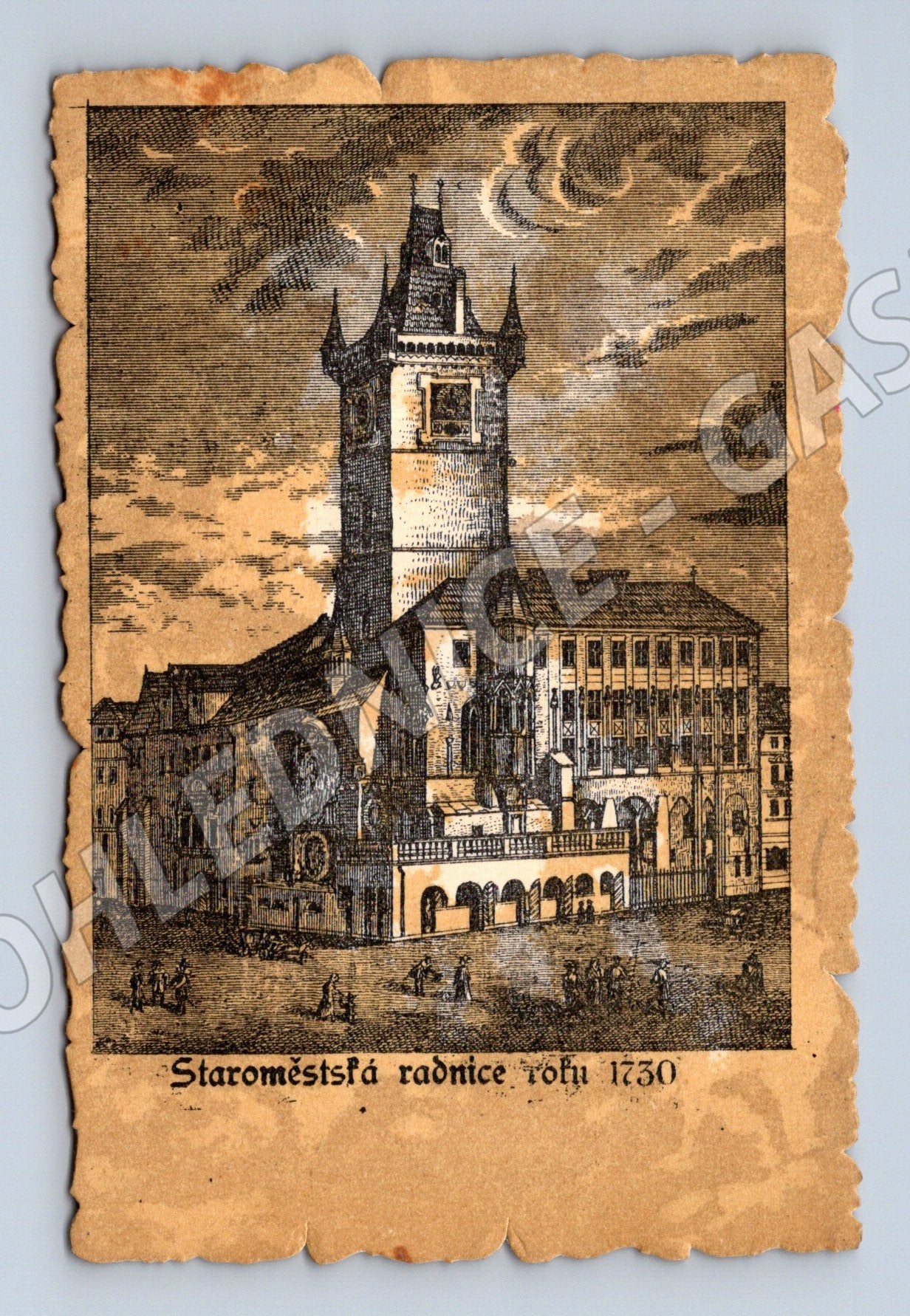 Pohlednice Praha Staroměstská radnice historická (M4388)