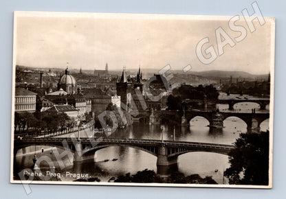 Pohlednice Praha pohled na mosty JKO (M4392)