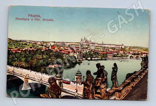 Pohlednice Praha Hradčany z ND kolorovaná (M4393)