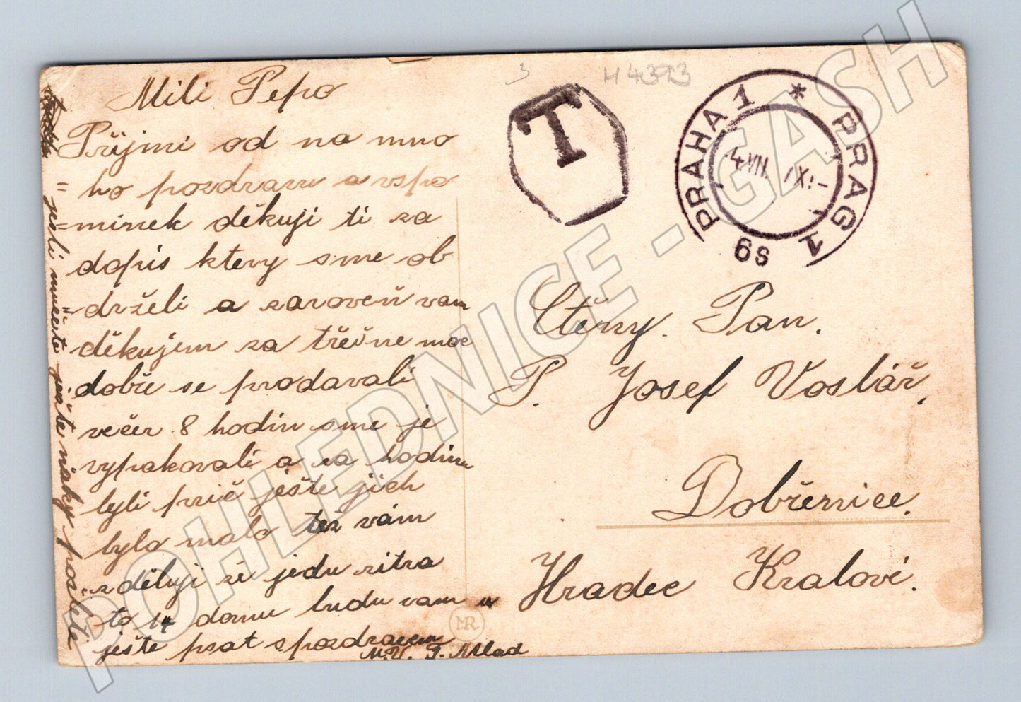 Pohlednice Praha Hradčany z ND kolorovaná (M4393)