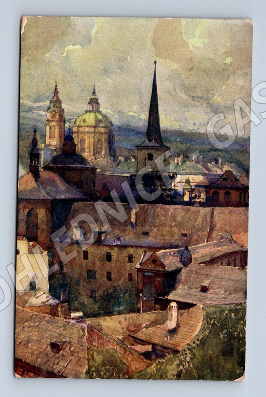 Pohlednice Praha Malostranské věže Minerva (M4396)