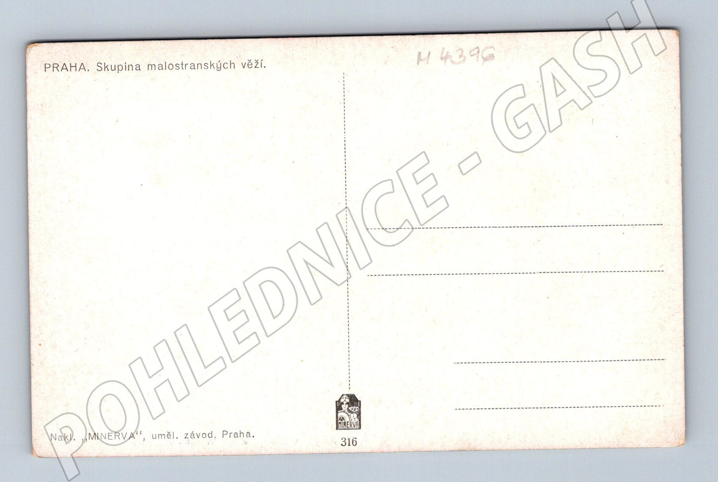 Pohlednice Praha Malostranské věže Minerva (M4396)