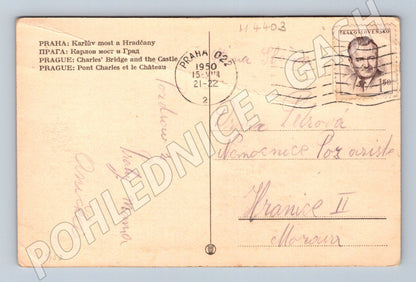 Pohlednice Praha Karlův most a Hradčany (M4403)