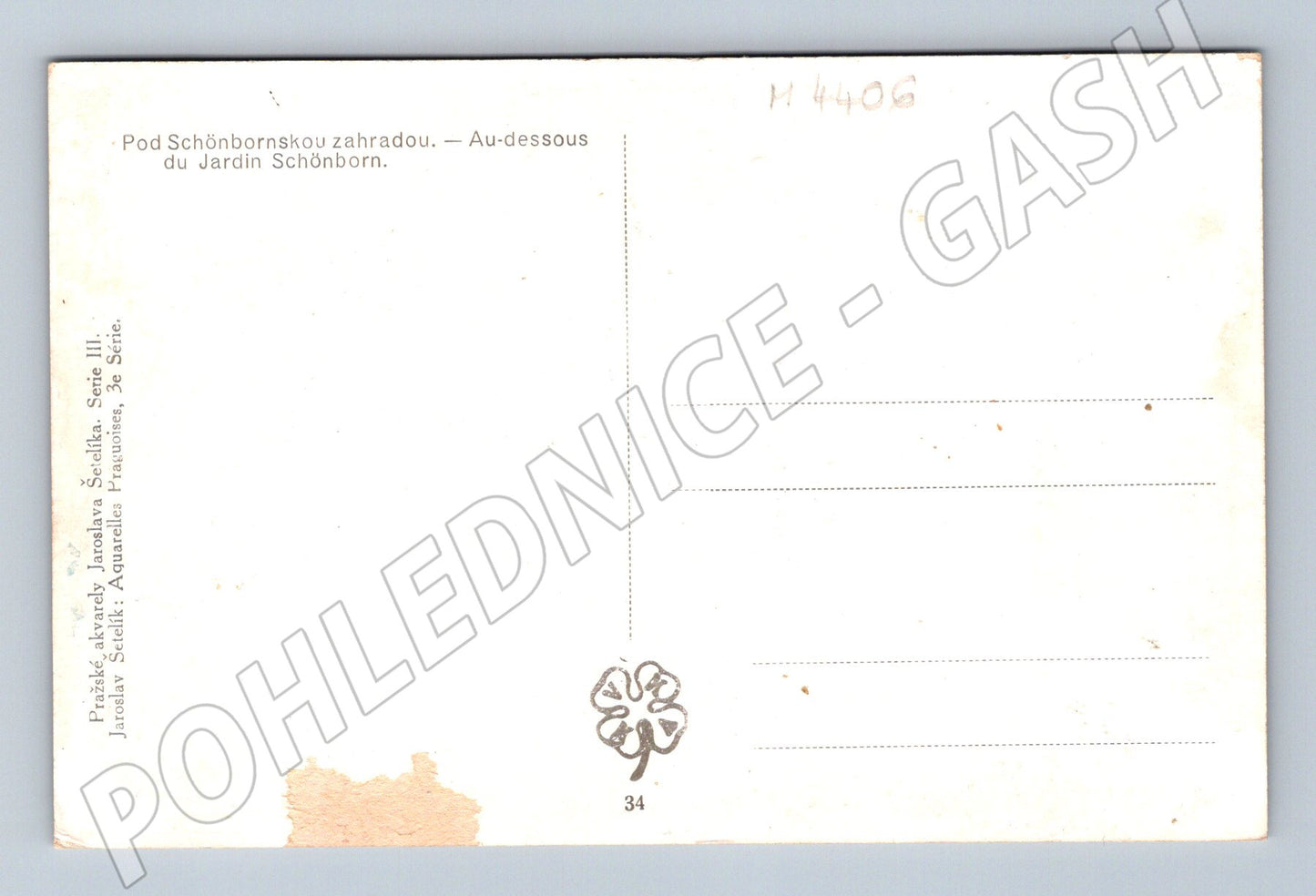 Pohlednice Praha pod Schönbornskou zahradou (M4406)