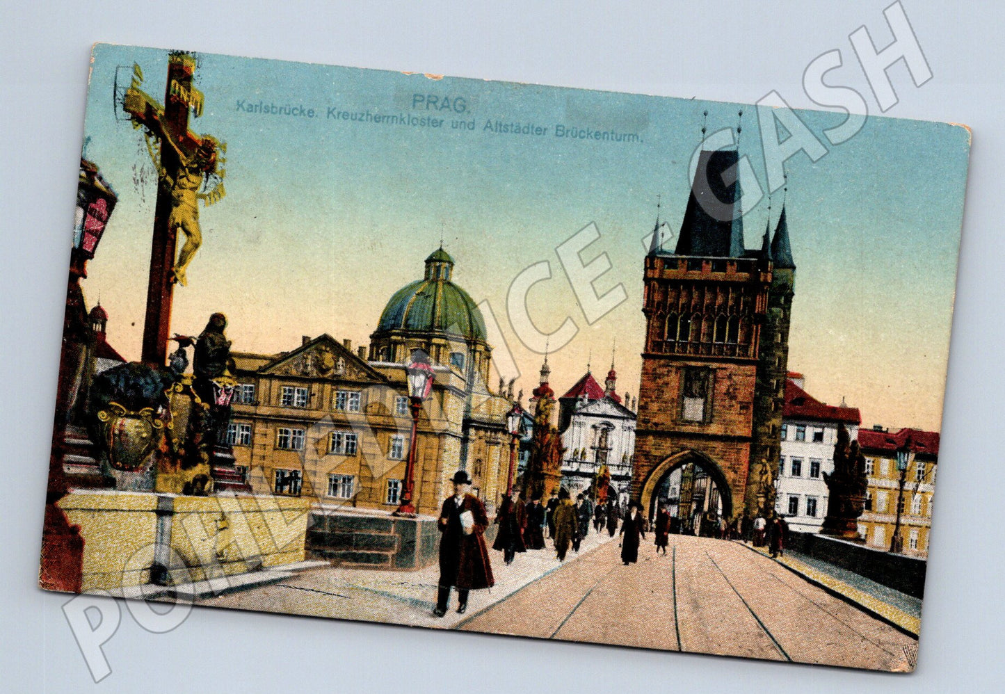 Pohlednice Praha Karlův most a věž kolorovaná (M4408)