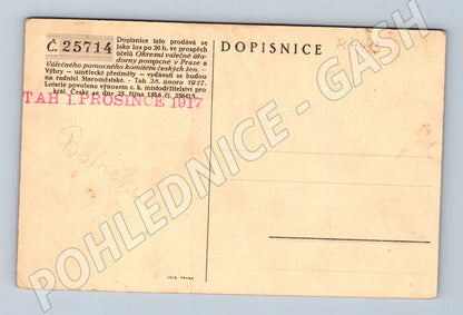 Pohlednice Praha panorama Hradu historická (M4413)