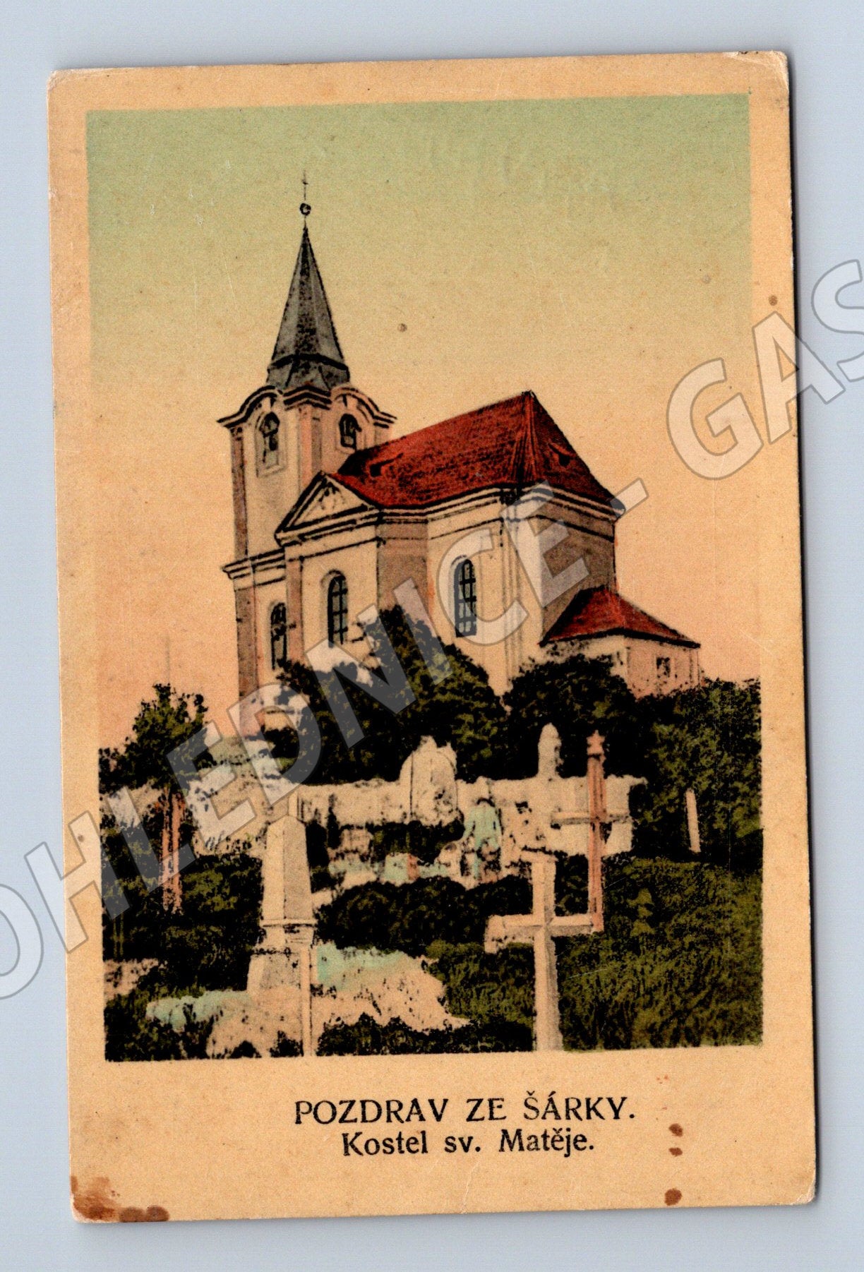 Pohlednice Pozdrav ze Šárky Kostel sv Matěje (M4423)